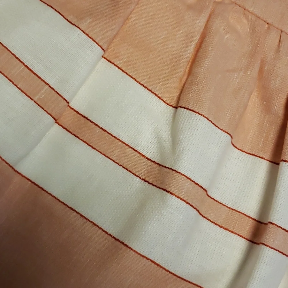 Jenny Han linen blend pink/white mini skirt XS